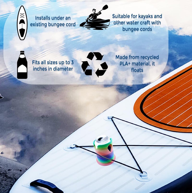 THE VIOLET Paddle Board Accessories - Inflatable Stand Up Paddle Board Cup Holder, SUP Kayak Drink, Can and Cup Holders - Image 4